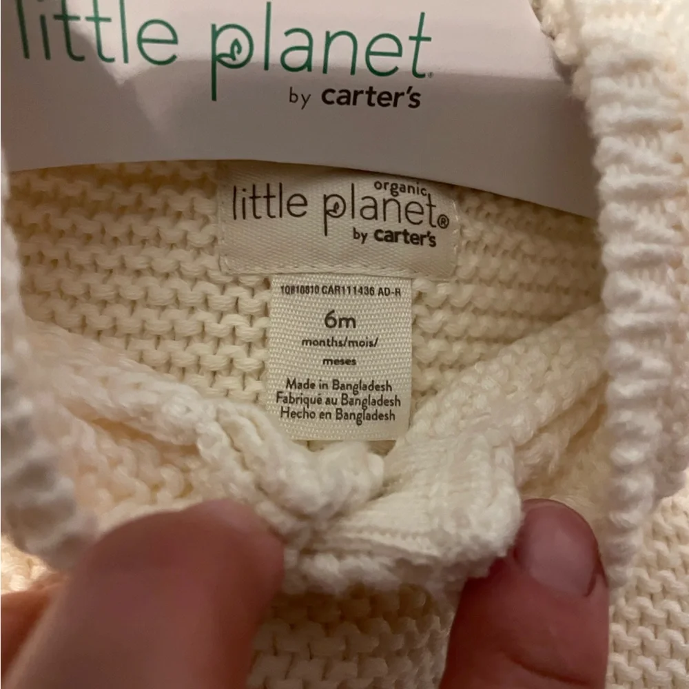 Little Planet by Carter’s‎ Organic Cotton Cardigan – 6 Months – Off White – NWT